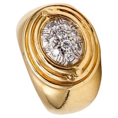 Tiffany & Co. 1970 Schlumberger Seltener Ring aus 18Kt Gold Platin mit VS-Diamanten