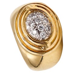 Vintage Tiffany & Co. 1970 Schlumberger Rare Ring in 18Kt Gold Platinum with VS Diamonds