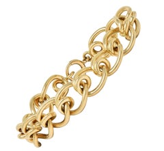 Tiffany & Co. 1980er Jahre 14 Karat Gelbgold Vintage Mousetrap Gliederarmband