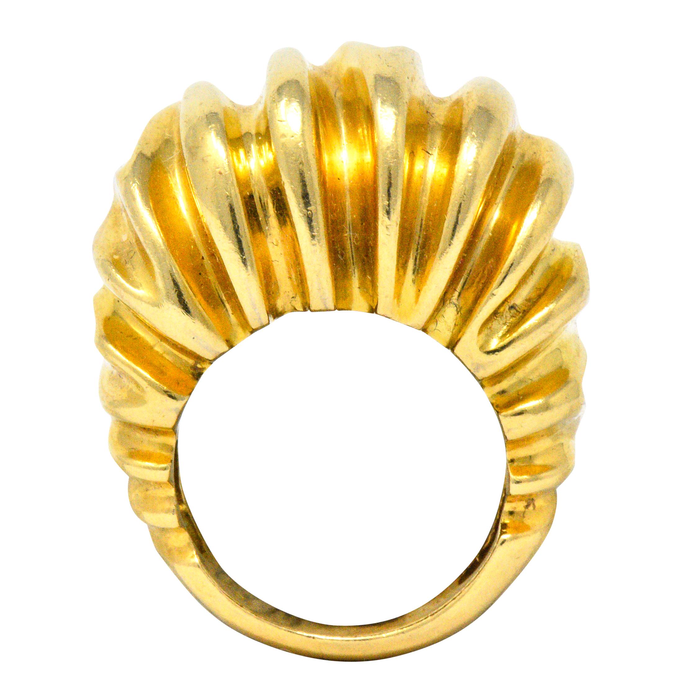 Contemporary Tiffany & Co. Vintage 1970's 18 Karat Gold Bombè Fashion Ring