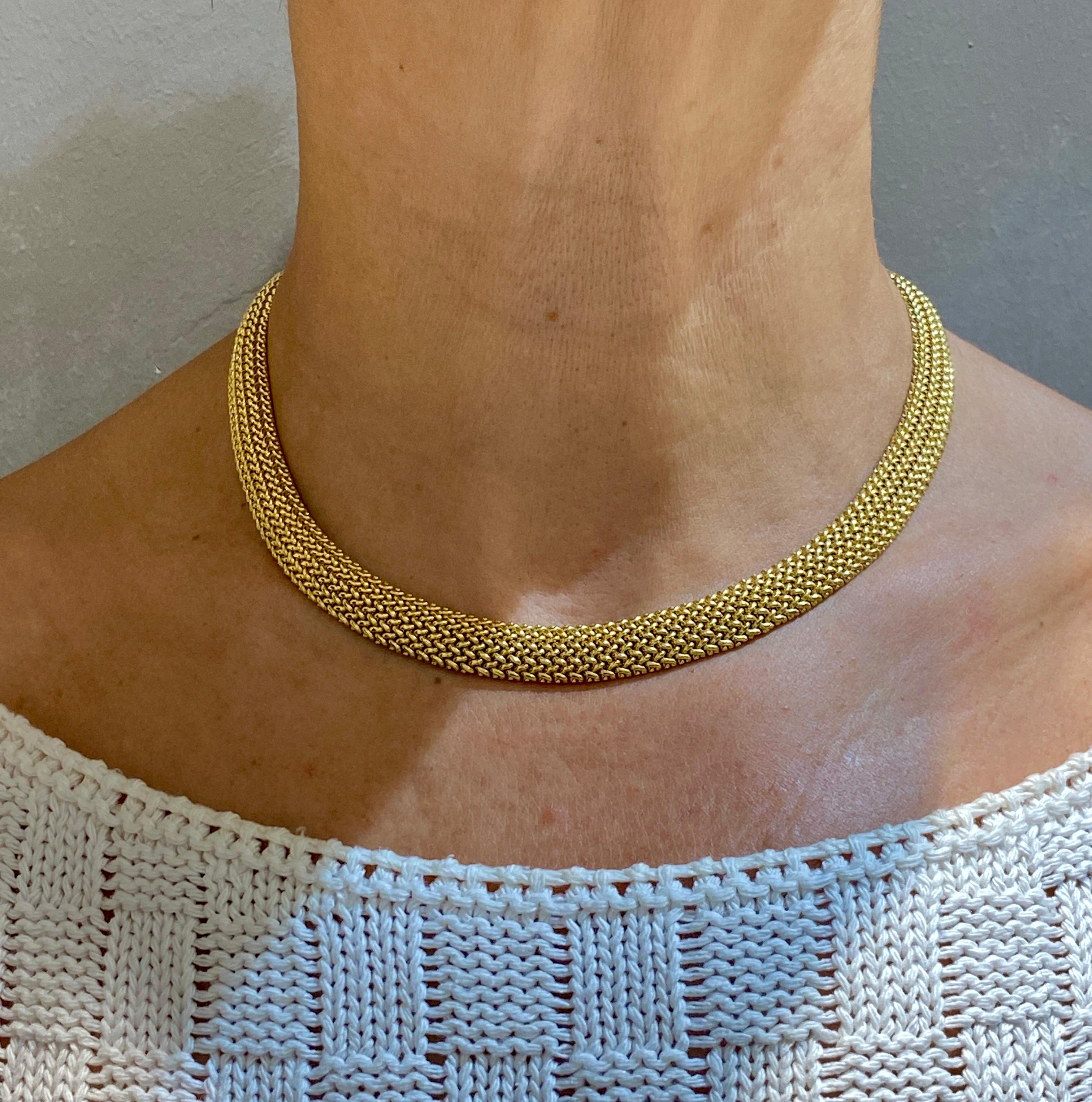 Girocollo in oro 18 carati Tiffany & Co. anni '70 In condizioni buone in vendita a London, GB