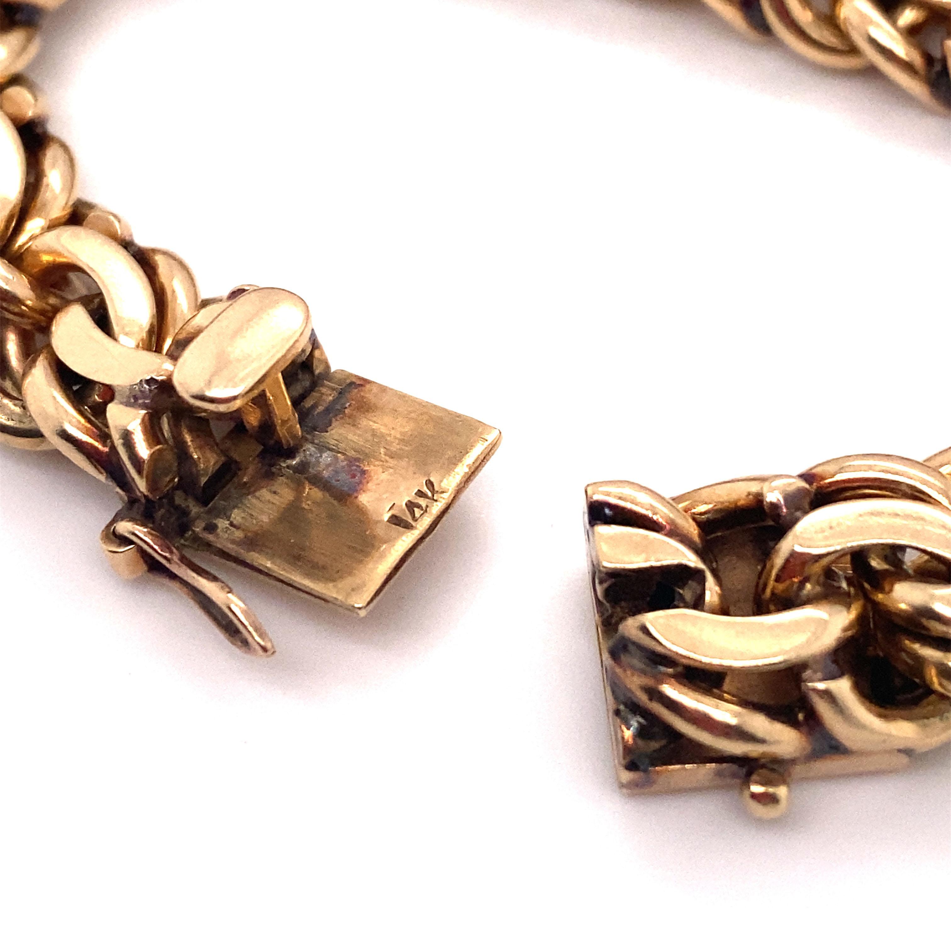 Tiffany & Co. 1970s Retro Chain Bracelet in 14 Karat Gold 1