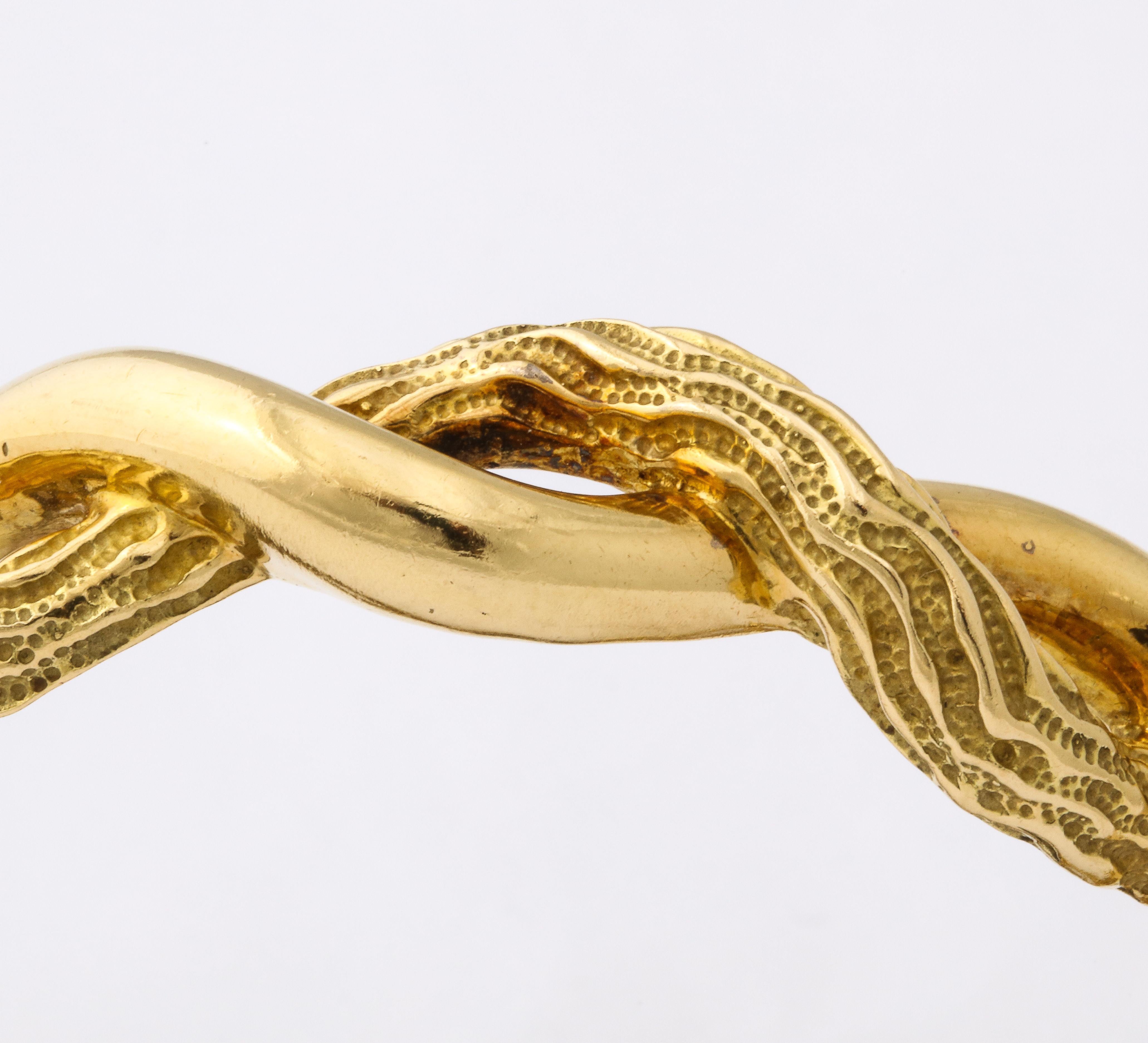 De las mujeres Pulsera Tiffany 1970s Oro 18K Texturado en venta