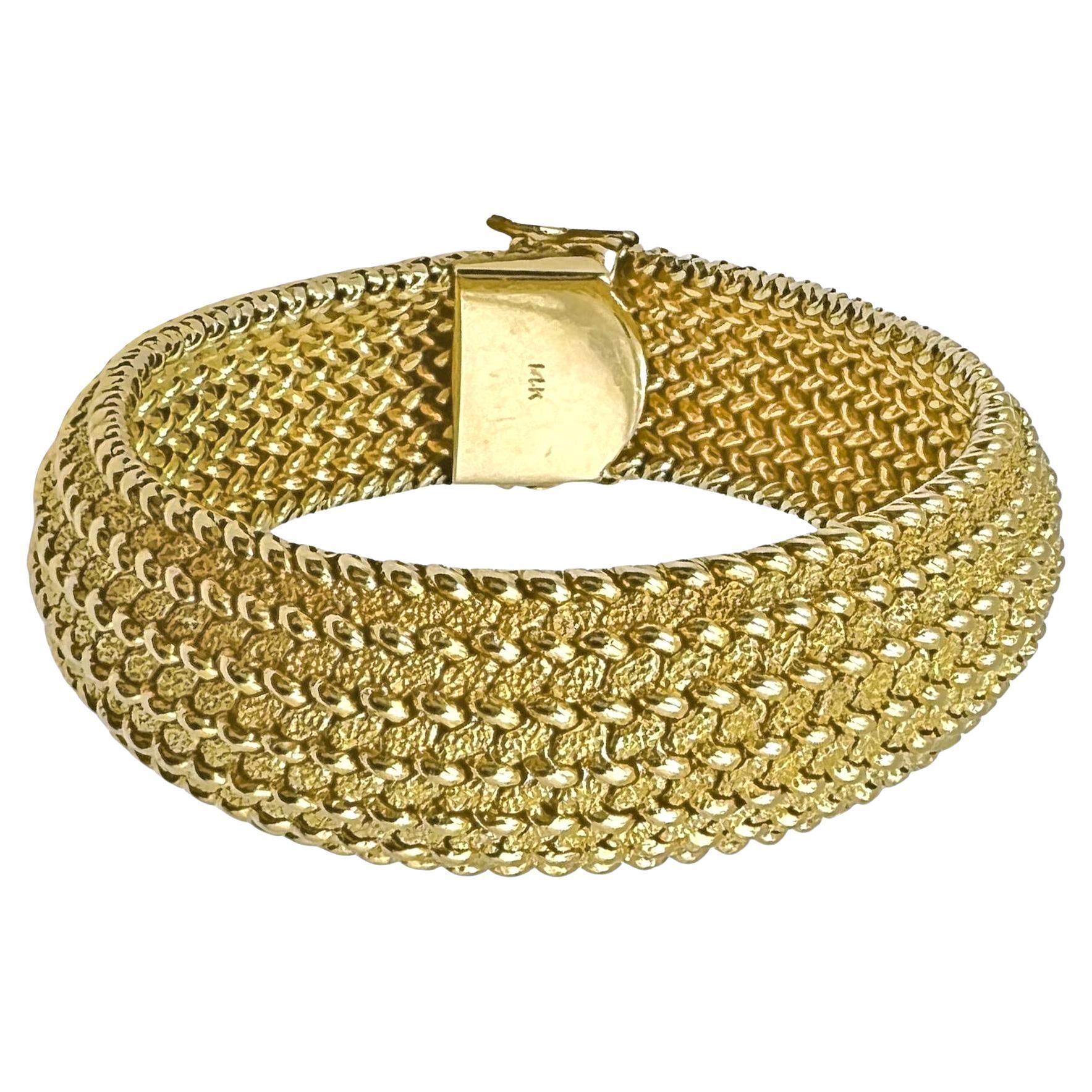 Tiffany & Co. 1970s Yellow Gold Weave Bracelet