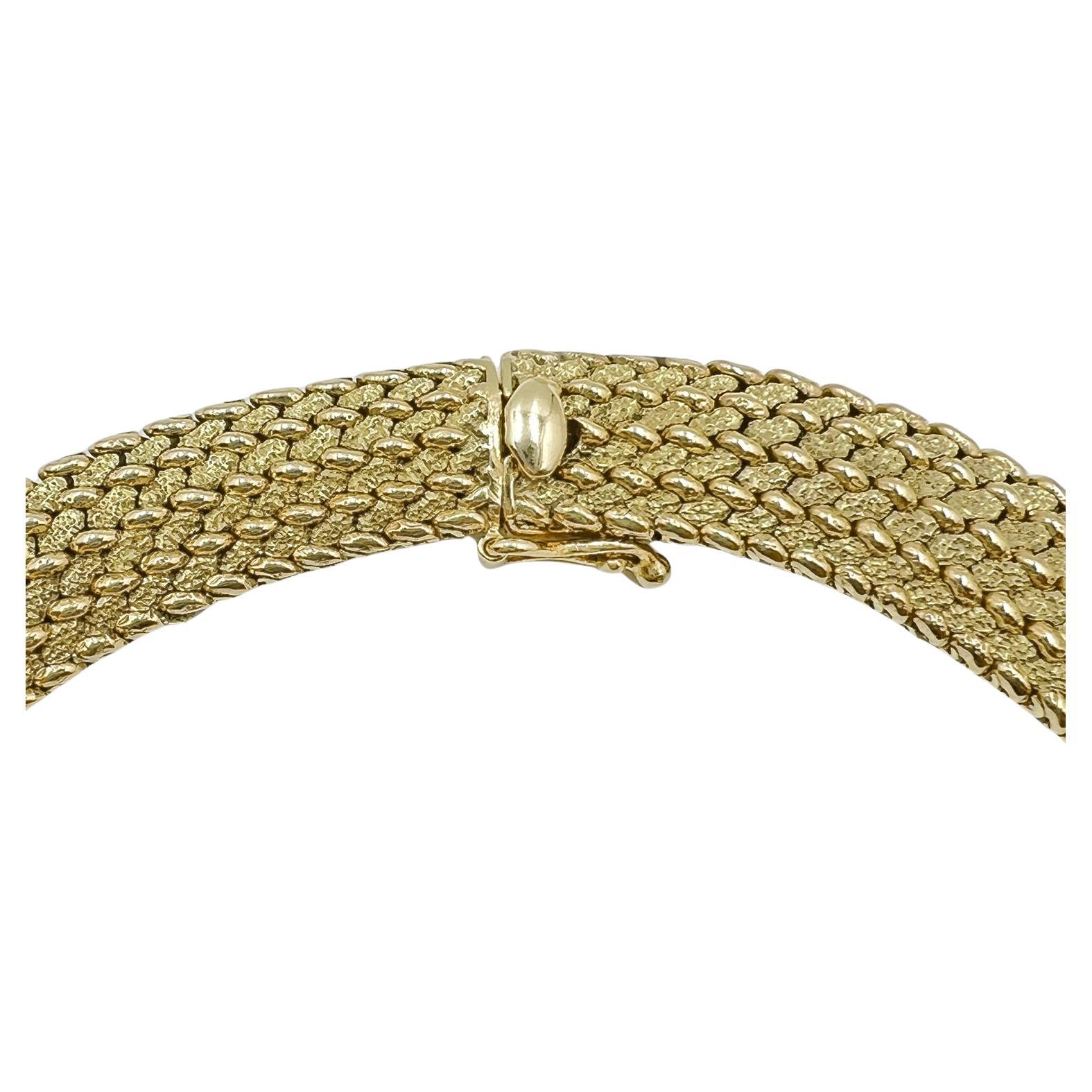 Tiffany & Co. 1970s Yellow Gold Weave Collar Necklace In Excellent Condition In Palm Beach, FL