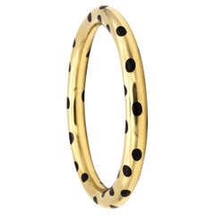 Tiffany & Co. 1975 by Angela Cummings Dots Bangle in 18Kt Gold with Black Jade