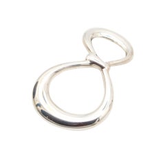 TIFFANY & CO 1975 Elsa Peretti Abstract Buckle-Pendant In.925 Sterling Silver