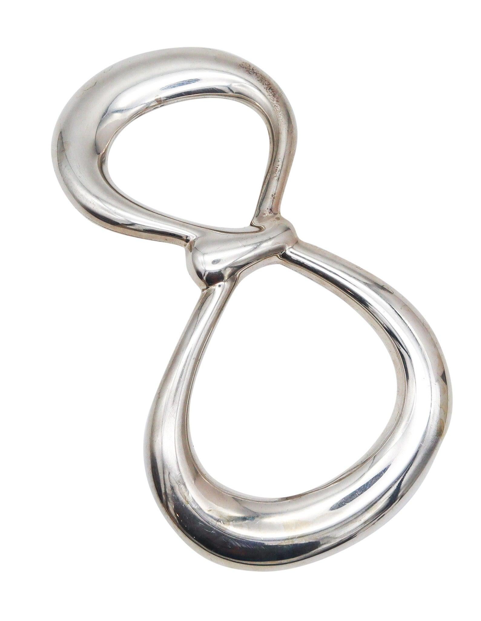 TIFFANY 
CO 1975 Elsa Peretti Abstract Buckle-Pendant In.925 Sterling Silver en vente