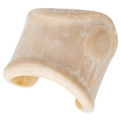 TIFFANY & CO. 1975 Elsa Peretti Rare Prototype Right Bone Cuff Carved In Ivory