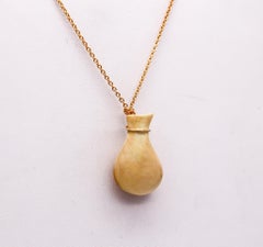 Tiffany & Co. 1975 Elsa Peretti Very Rare Carved Jug Jar Bottle 18Kt Yellow Gold