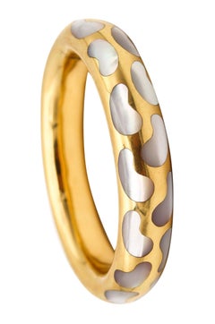 TIFFANY & CO. 1977 Angela Cummings Pulsera Allure Oro 18 Kt Con Nácar Blanco