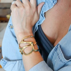 TIFFANY & CO 1977 Angela Cummings Autumn Cuff Bracelet In 18Kt Yellow Gold