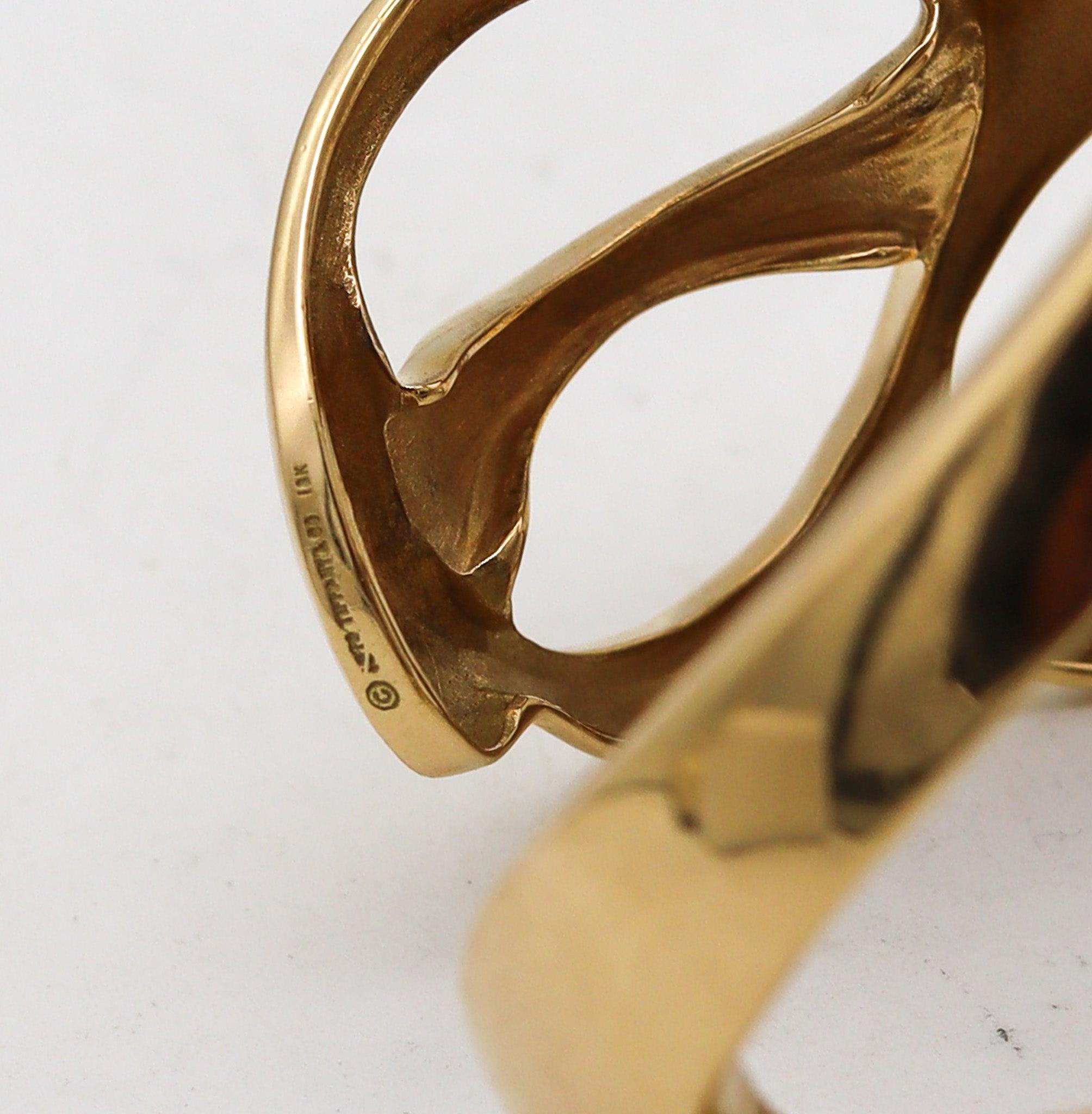 TIFFANY & CO 1977 Angela Cummings Autumn Cuff Bracelet In 18Kt Yellow Gold 1