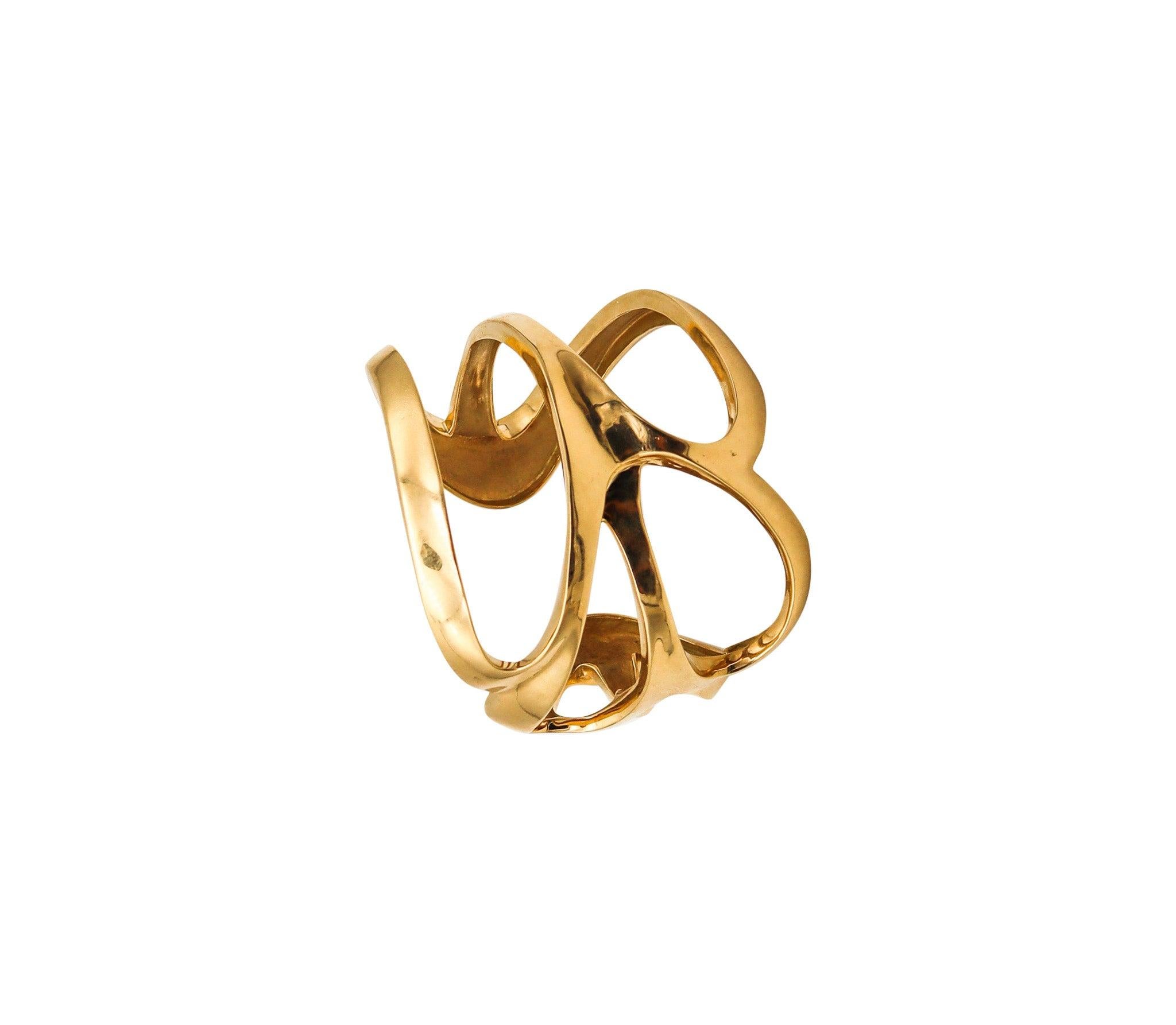 TIFFANY & CO 1977 Angela Cummings Autumn Cuff Bracelet In 18Kt Yellow Gold 2