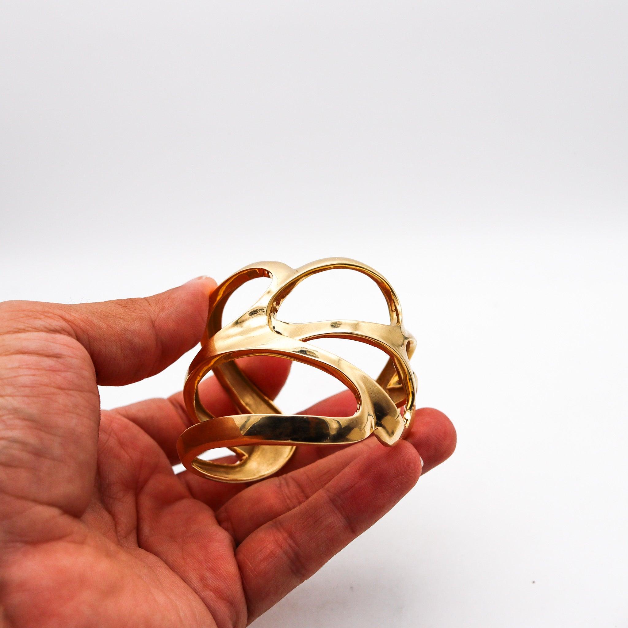 TIFFANY & CO 1977 Angela Cummings Autumn Cuff Bracelet In 18Kt Yellow Gold 3