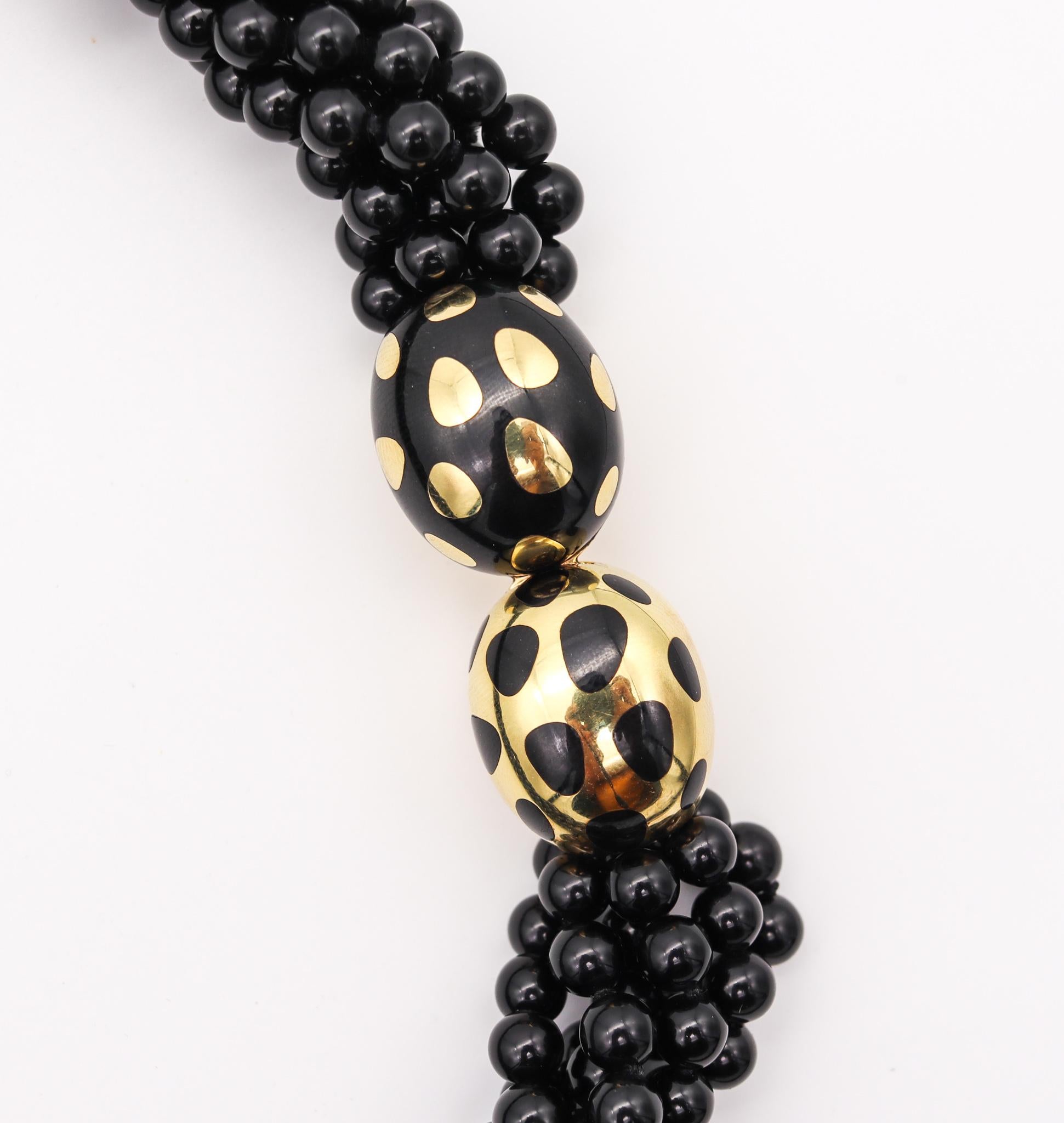Tiffany & Co 1977 Angela Cummings Geometric Polka Dots Necklace 18Kt Yellow Gold 2