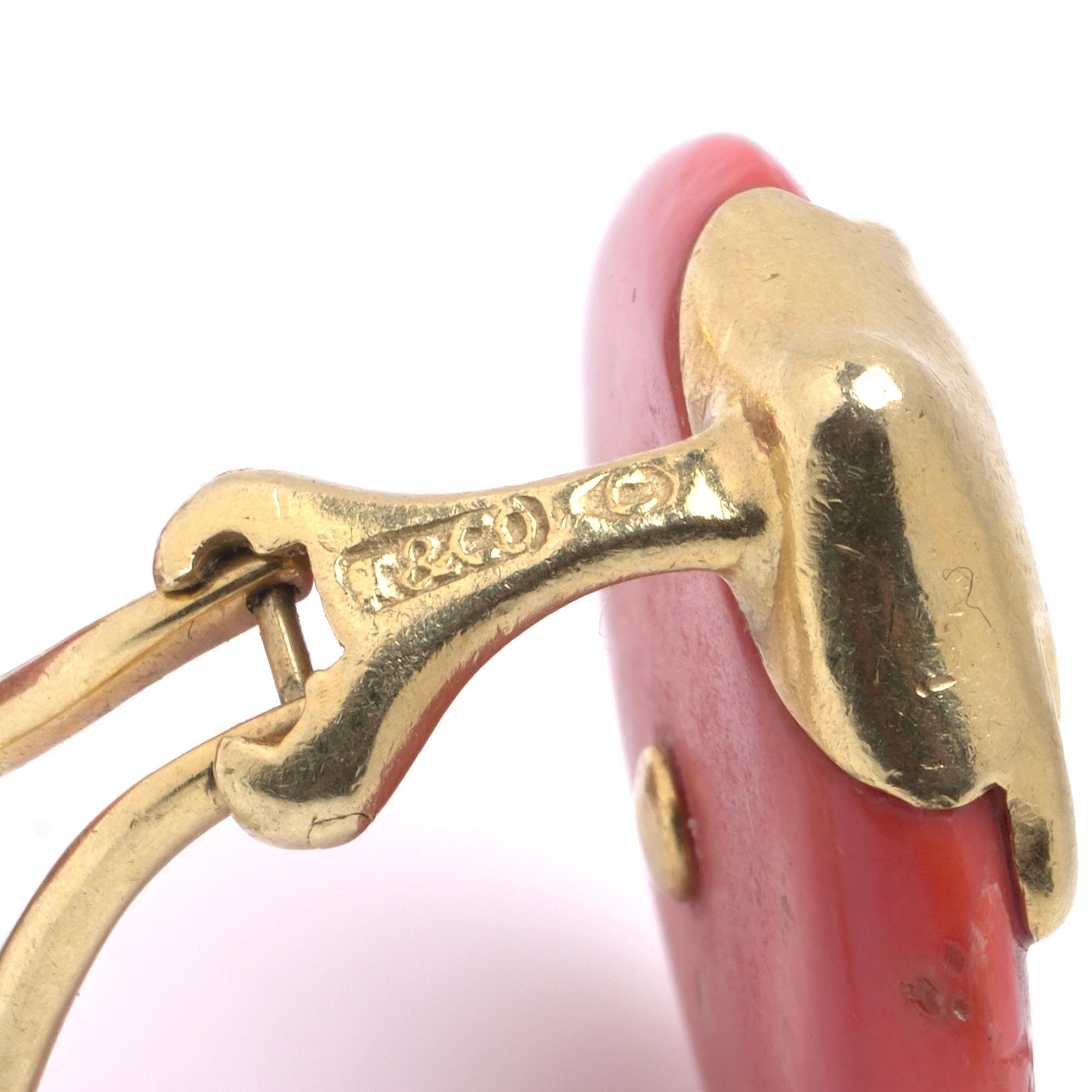 Women's Tiffany & Co. 1977 Angela Cummings Petals Earrings in 18Kt Gold & Pink Quartz For Sale