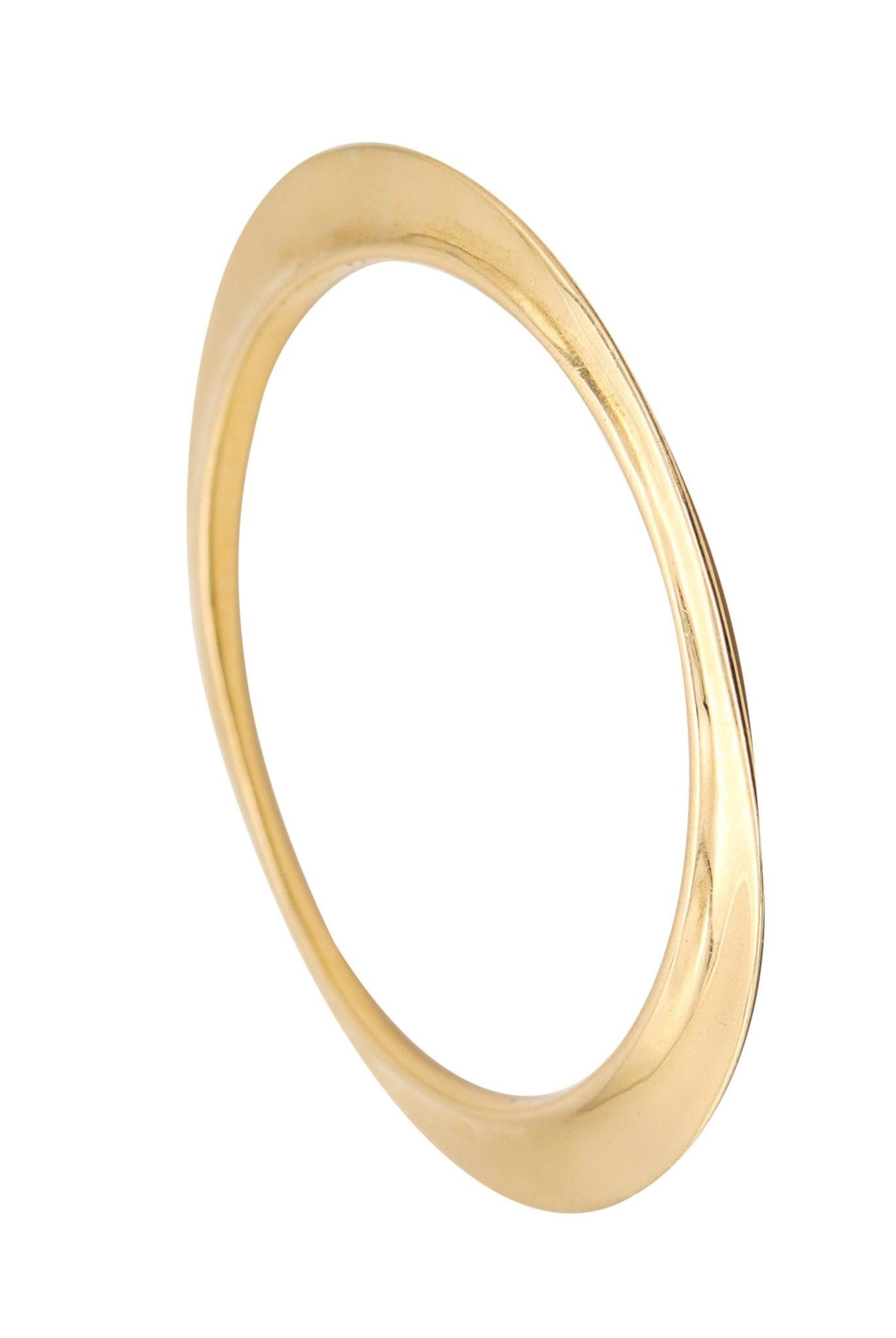 TIFFANY & CO. 1977 By Elsa Peretti Flying Saucer Bangle Bracelet In 18Kt Yellow