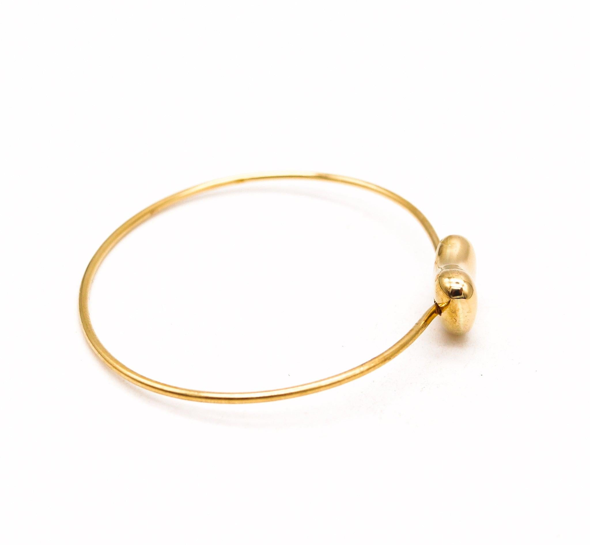 TIFFANY & CO. 1977 Elsa Peretti Bean Bangle Bracelet In Solid 18Kt Yellow Gold 1