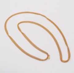 TIFFANY & CO. 1977 Elsa Peretti Draped Mesh Chain Necklace in 18Kt Yellow Gold