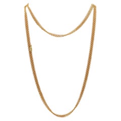 TIFFANY & CO. 1977 Elsa Peretti Draped Mesh Chain Necklace in 18Kt Yellow Gold