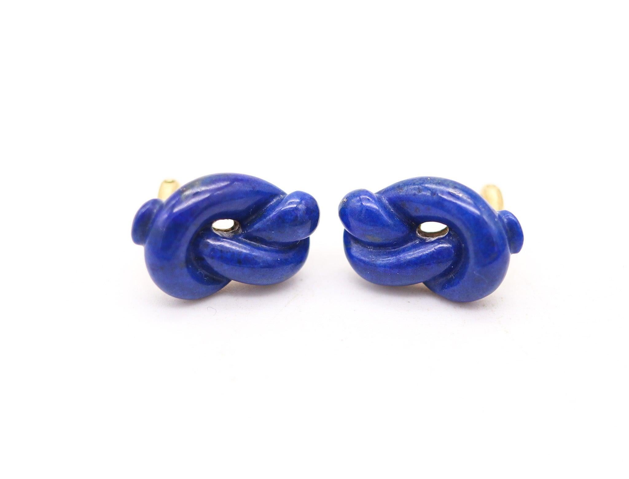 Modernista TIFFANY & CO. 1978 By Angela Cummings Orecchini con nodi di lapis in oro giallo 18Kt in vendita