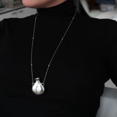 Tiffany & Co. 1978 By Elsa Peretti Freeform Open Bottle Necklace in 925 Sterling