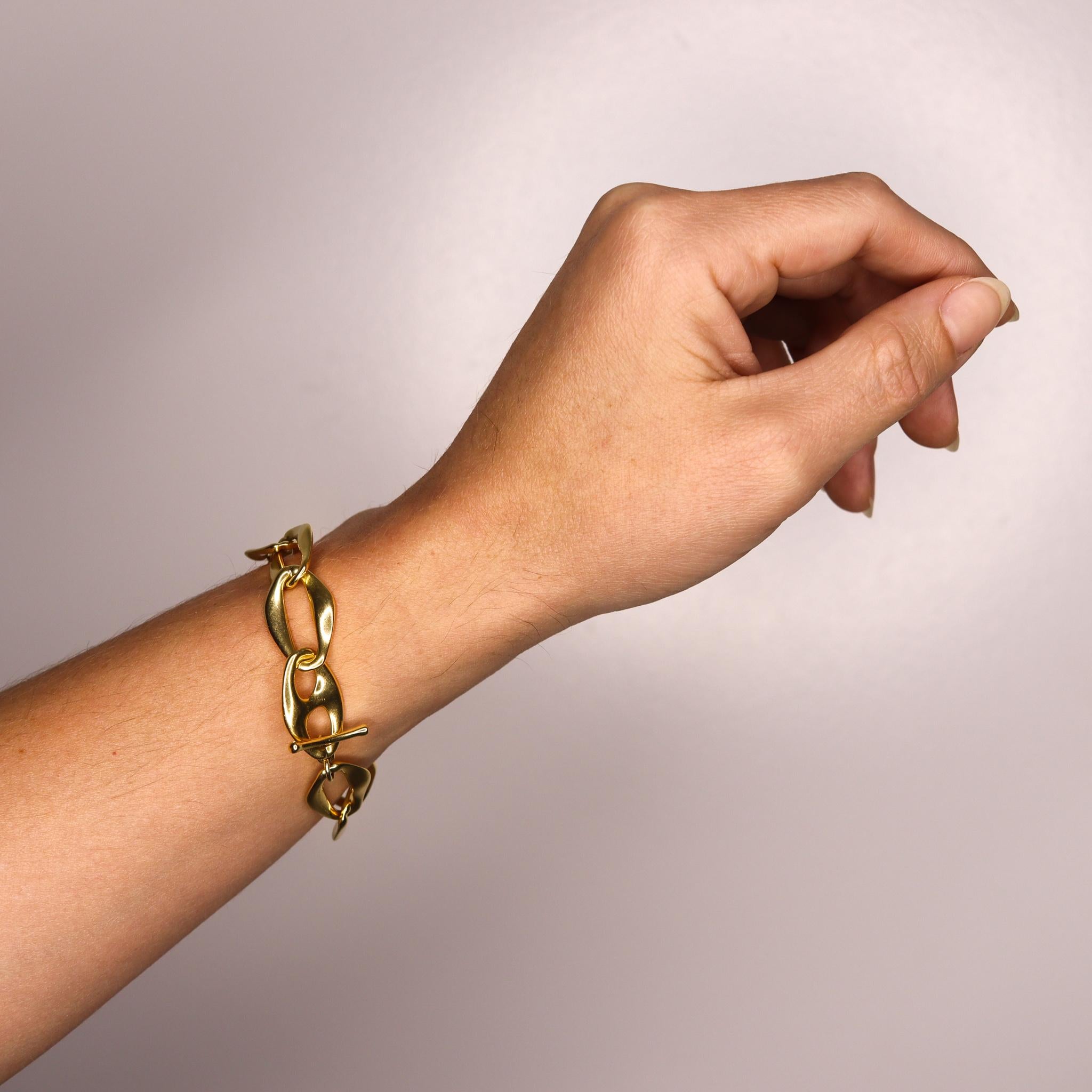Tiffany & Co 1978 by Elsa Peretti Rare Aegean Links Bracelet in 18Kt Yellow Gold 1