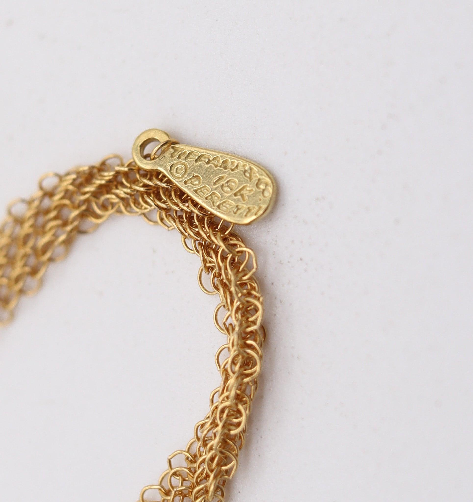 TIFFANY & CO. 1978 Elsa Peretti, collier à chaîne drapée en or jaune 18 carats Excellent état - En vente à Miami, FL