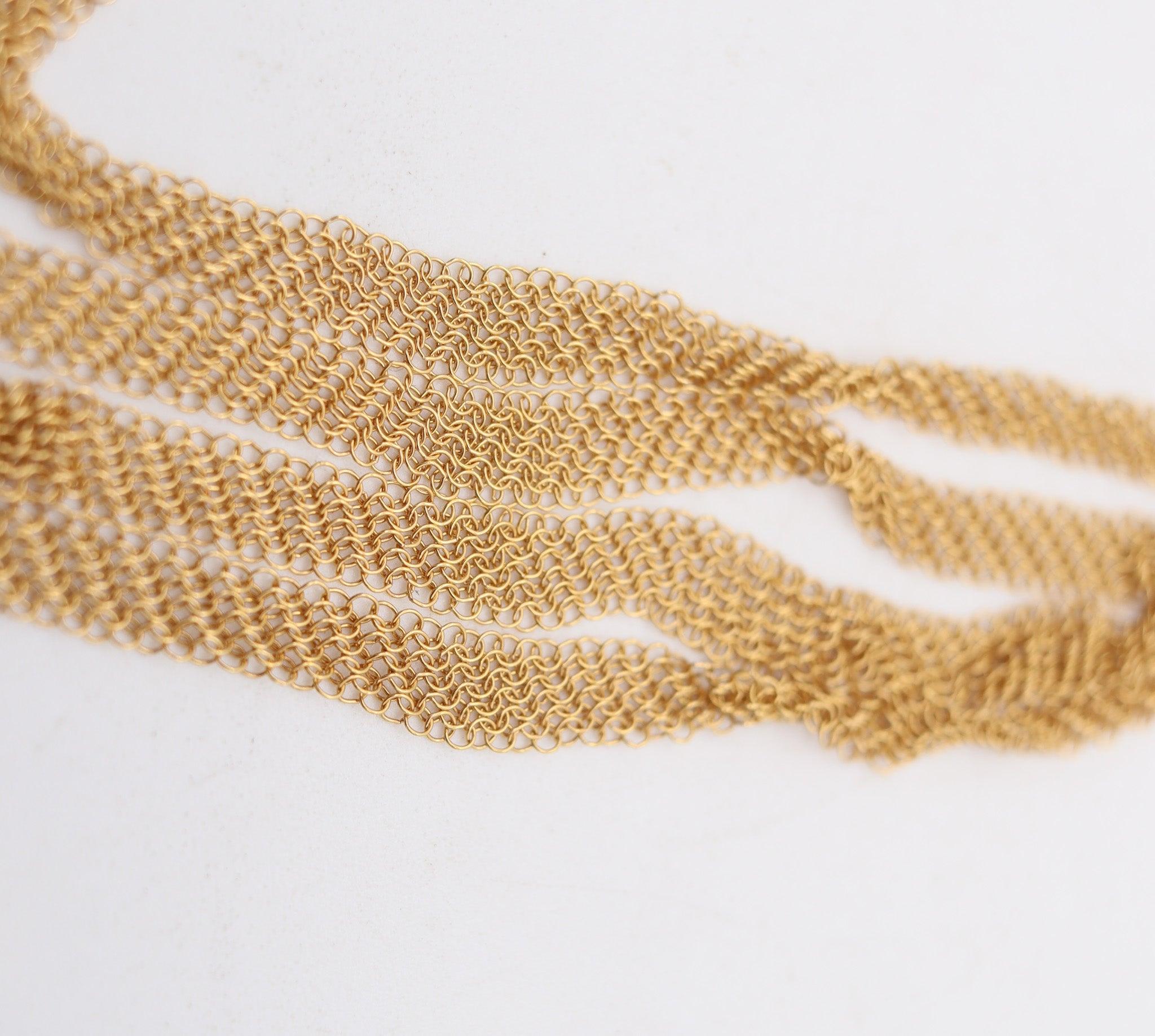 TIFFANY & CO. 1978 Elsa Peretti, collier à chaîne drapée en or jaune 18 carats Pour femmes en vente