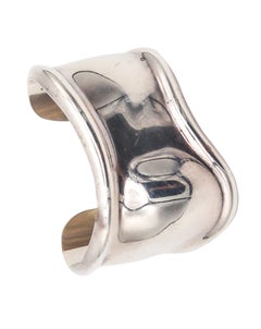 TIFFANY & CO. 1978 Elsa Peretti Rare Vintage Right Bone Cuff In .925 Sterling