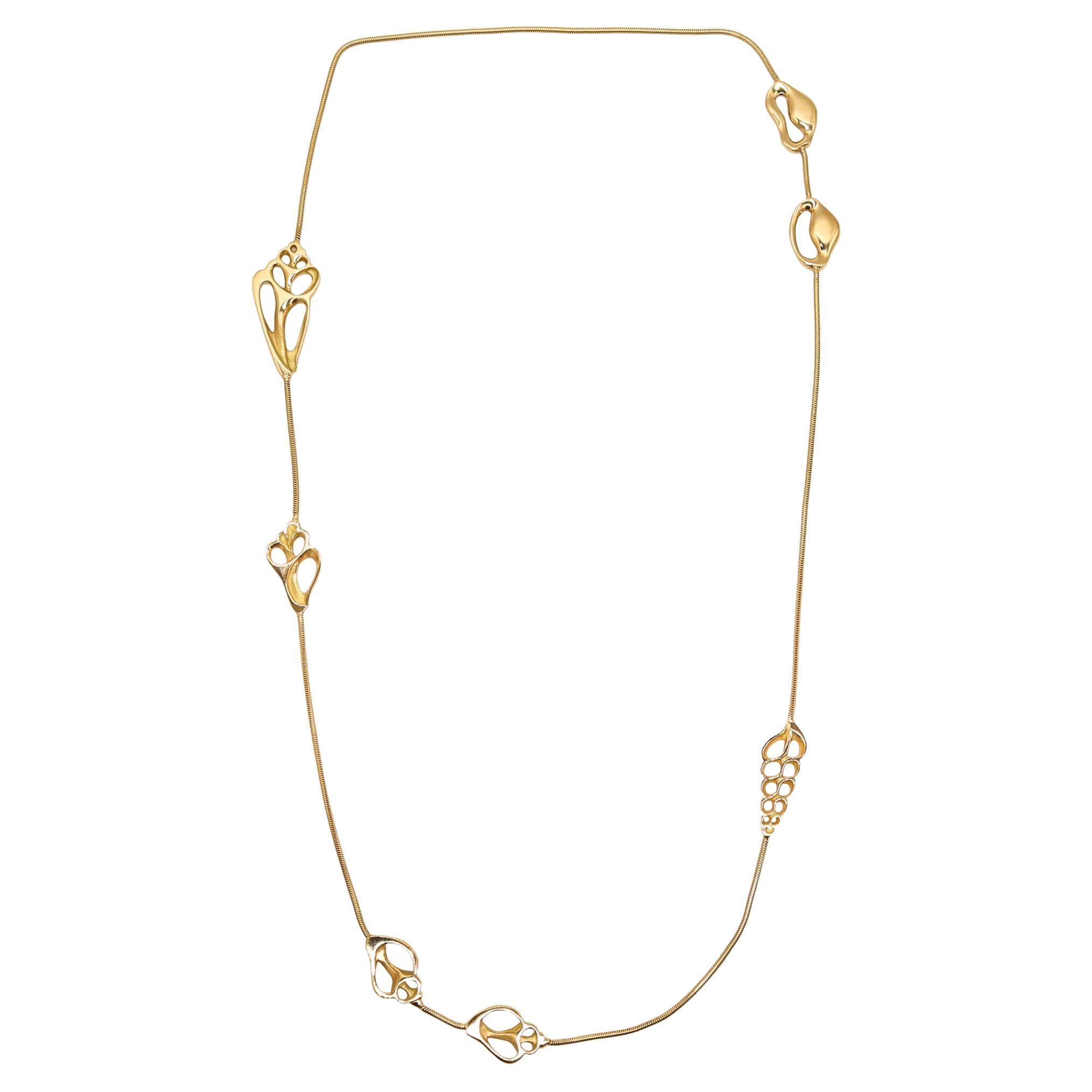 Tiffany & Co. 1979 by Angela Cummings Long Necklace Sautoir in 18kt Yellow Gold