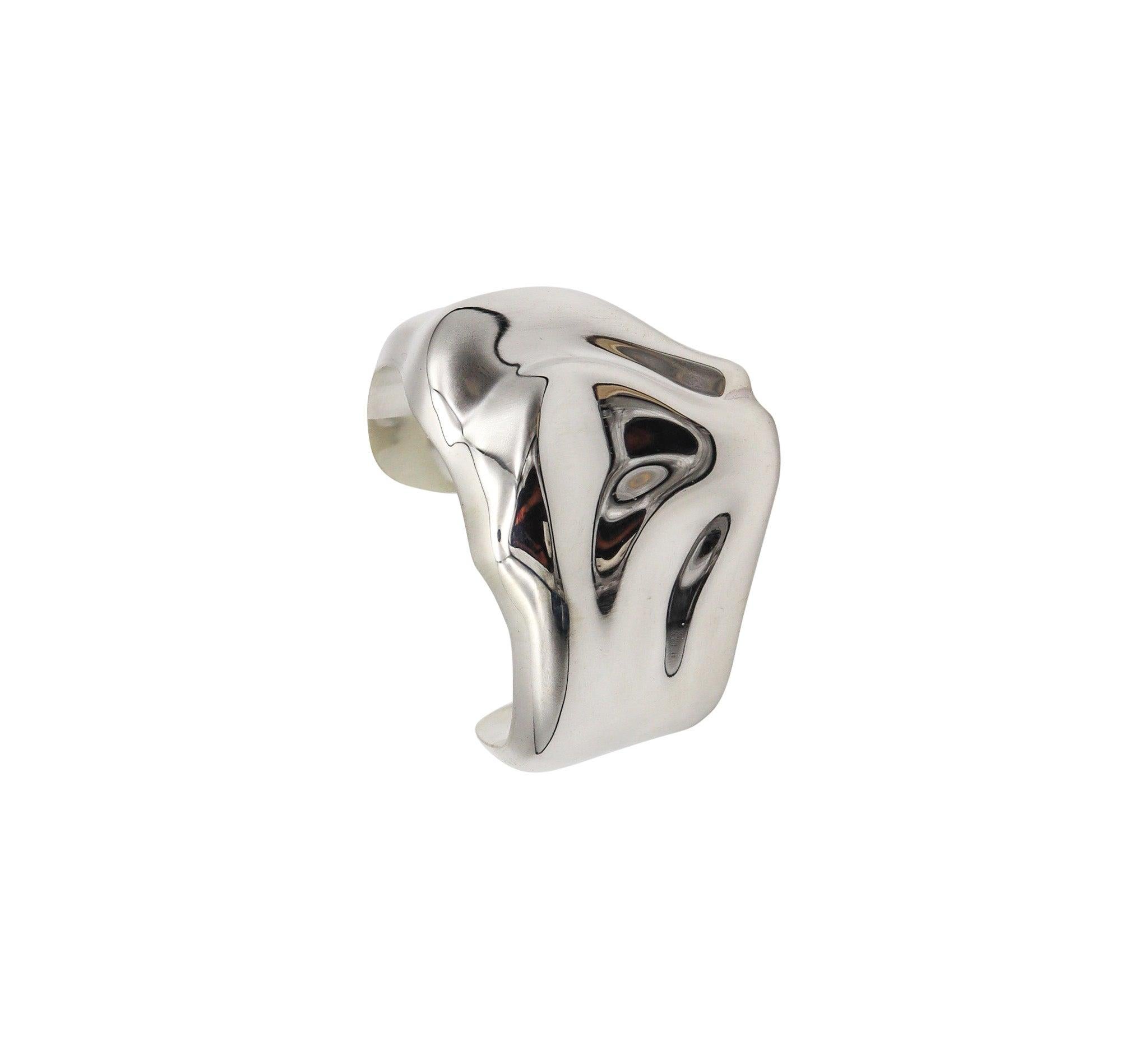 TIFFANY & CO. 1979 By Elsa Peretti Rare Aquarius Zodiacal Cuff In .925 Sterling 3