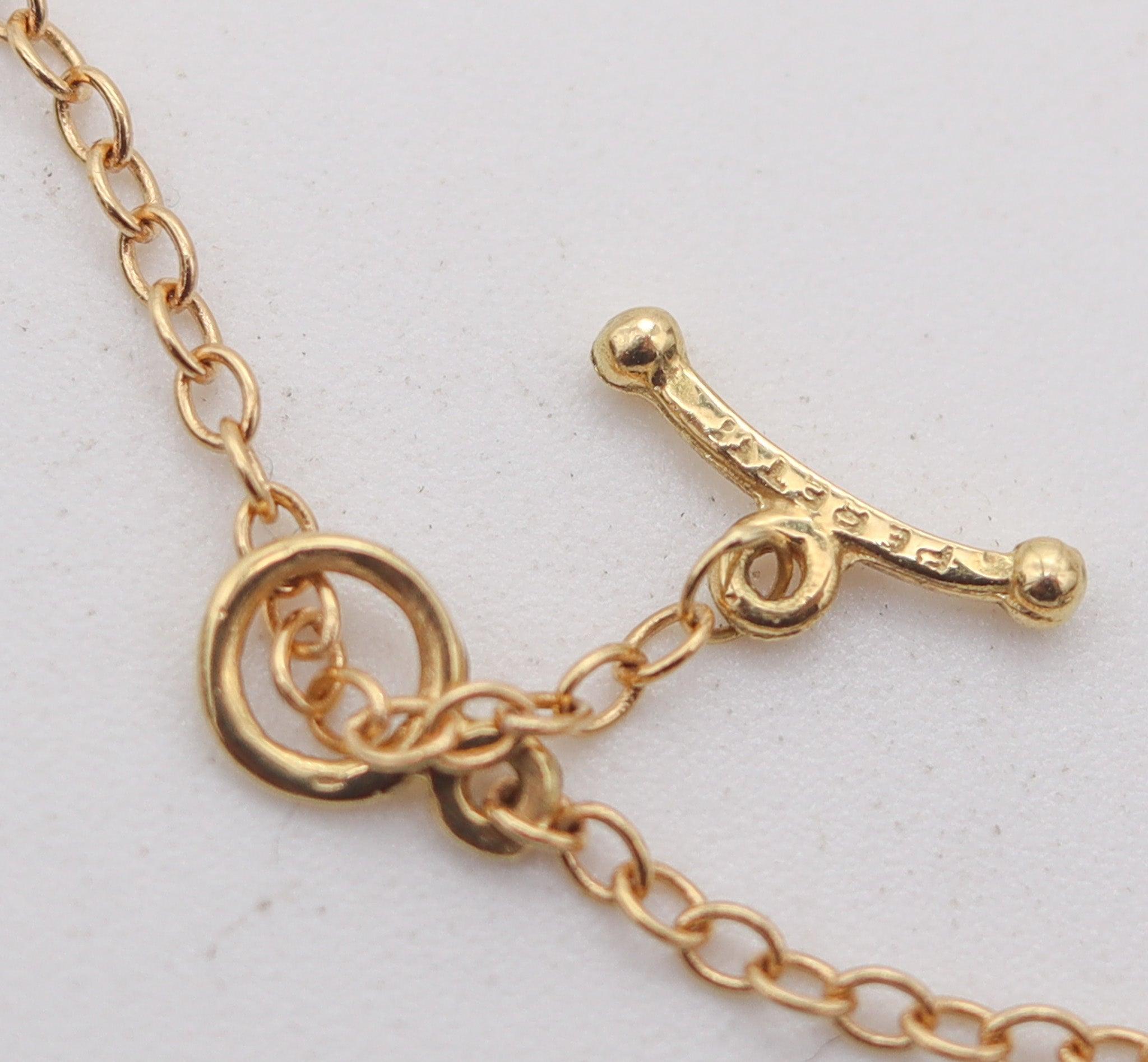 TIFFANY & CO 1979 Collar Elsa Peretti de piedra de toque de nefrita tallada en oro de 18 quilates en Excelente estado para la venta en Miami, FL