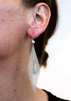 TIFFANY & CO. 1980 von Elsa Peretti Ohrhänger aus Mesh in .925 Sterlingsilber