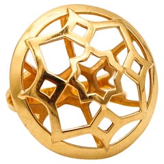 TIFFANY & CO. 1980 By Paloma Picasso Anello Geometrico Zellige in Oro Giallo 18Kt
