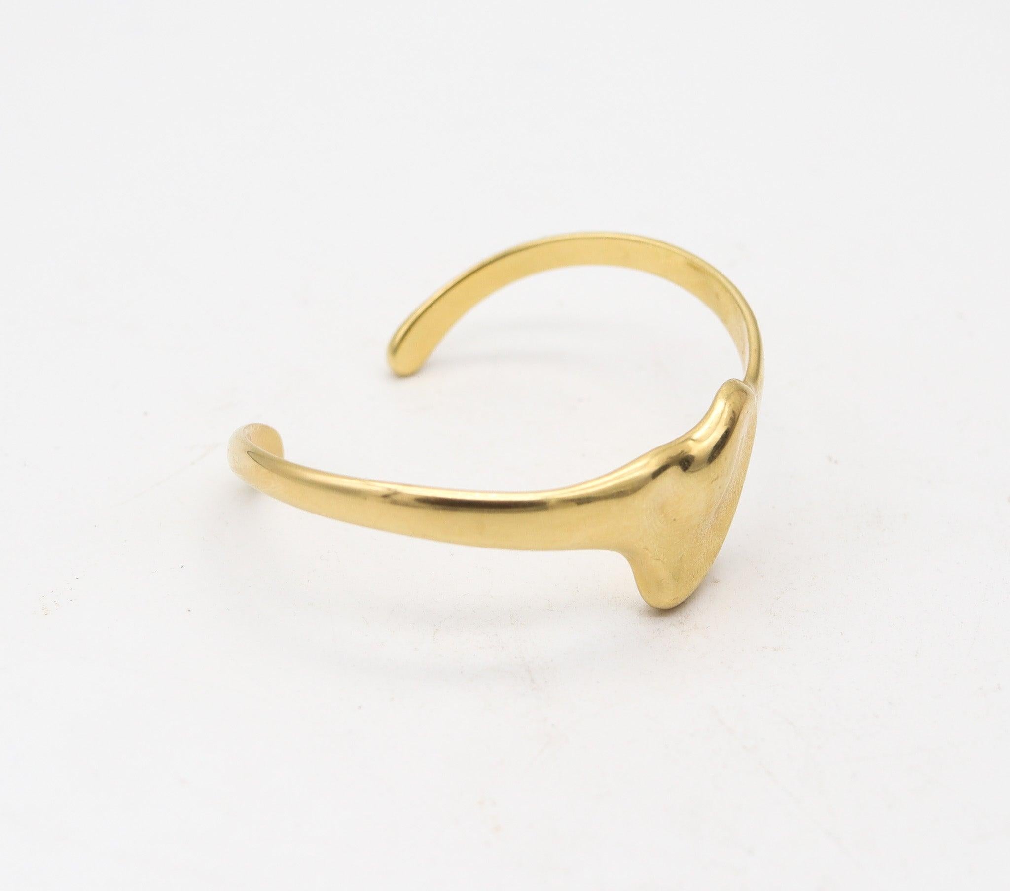 TIFFANY & CO. 1980 Elsa Peretti Free Forms Manschettenarmband aus massivem 18Kt Gelb im Angebot 2