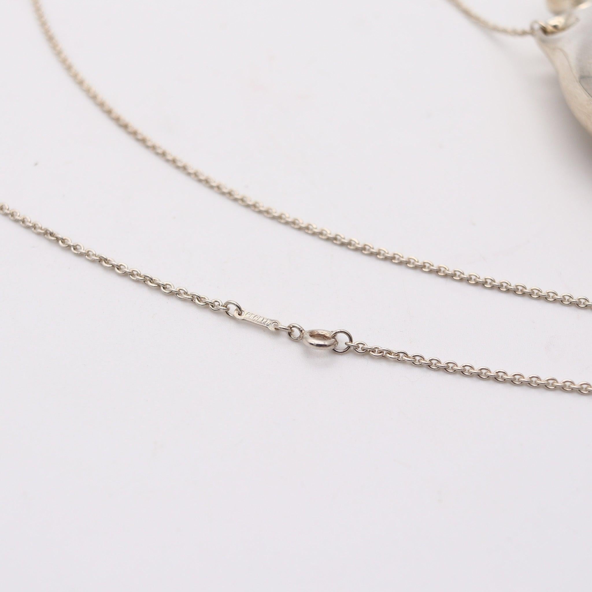 TIFFANY & CO. 1980 Elsa Peretti Jumbo Jar-Bottle Necklace In 925 Sterling Silver In Excellent Condition For Sale In Miami, FL