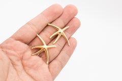 Tiffany Co. 1980 New York by Elsa Peretti Starfish Earrings in 18kt Yellow Gold