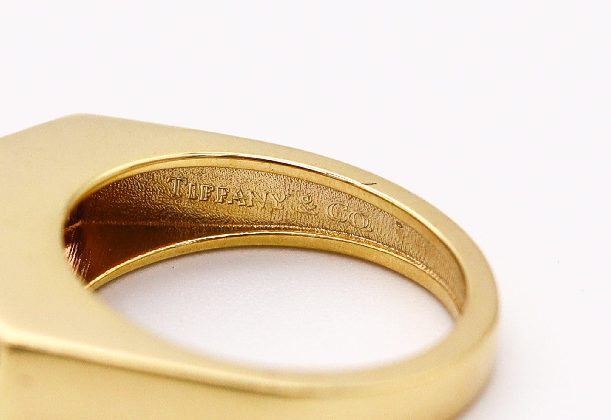TIFFANY & CO. 1980 Paloma Picasso Geometric Ring In 18Kt Gold With Tourmalines 3