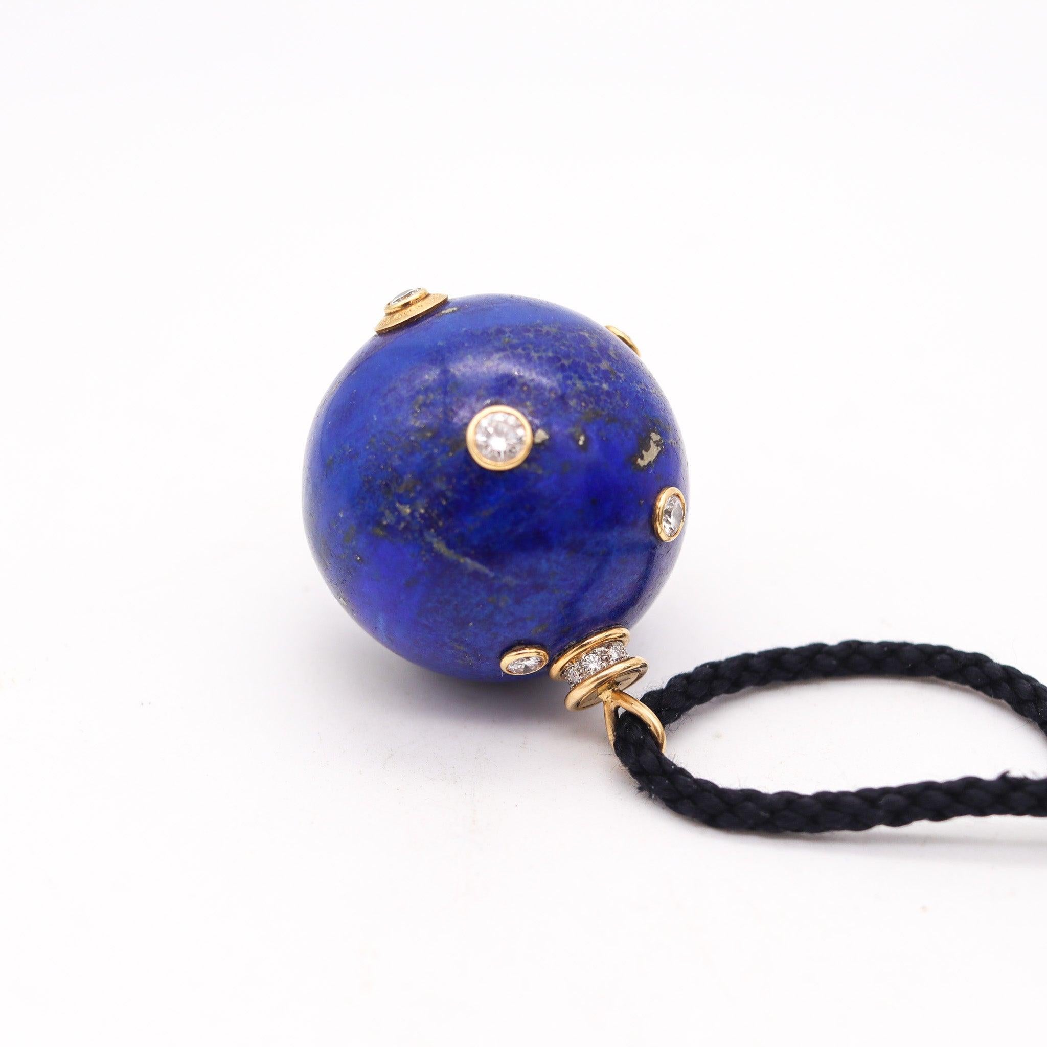 TIFFANY & CO. 1980 Paloma Picasso Ciondolo Collana in Lapis Oro 18Kt e Diamanti In condizioni ottime in vendita a Miami, FL