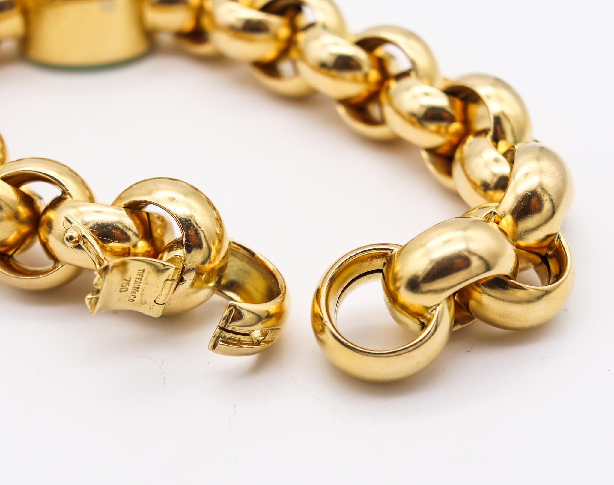 Tiffany & Co. 1980 Paloma Picasso Links Bracelet 18Kt Gold 14.47 Cts Tourmaline In Excellent Condition In Miami, FL