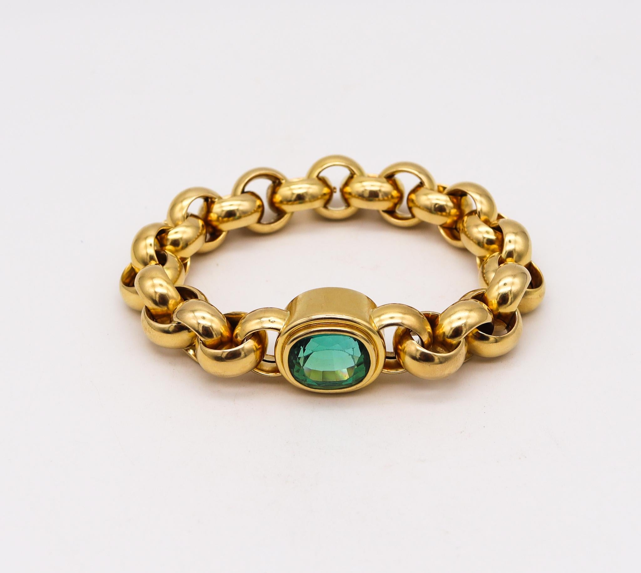Tiffany & Co. 1980 Paloma Picasso Links Bracelet 18Kt Gold 14.47 Cts Tourmaline 2