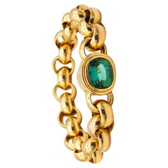Tiffany & Co 1980 Paloma Picasso Links Bracelet 18Kt Gold 14.47 Cts Tourmaline
