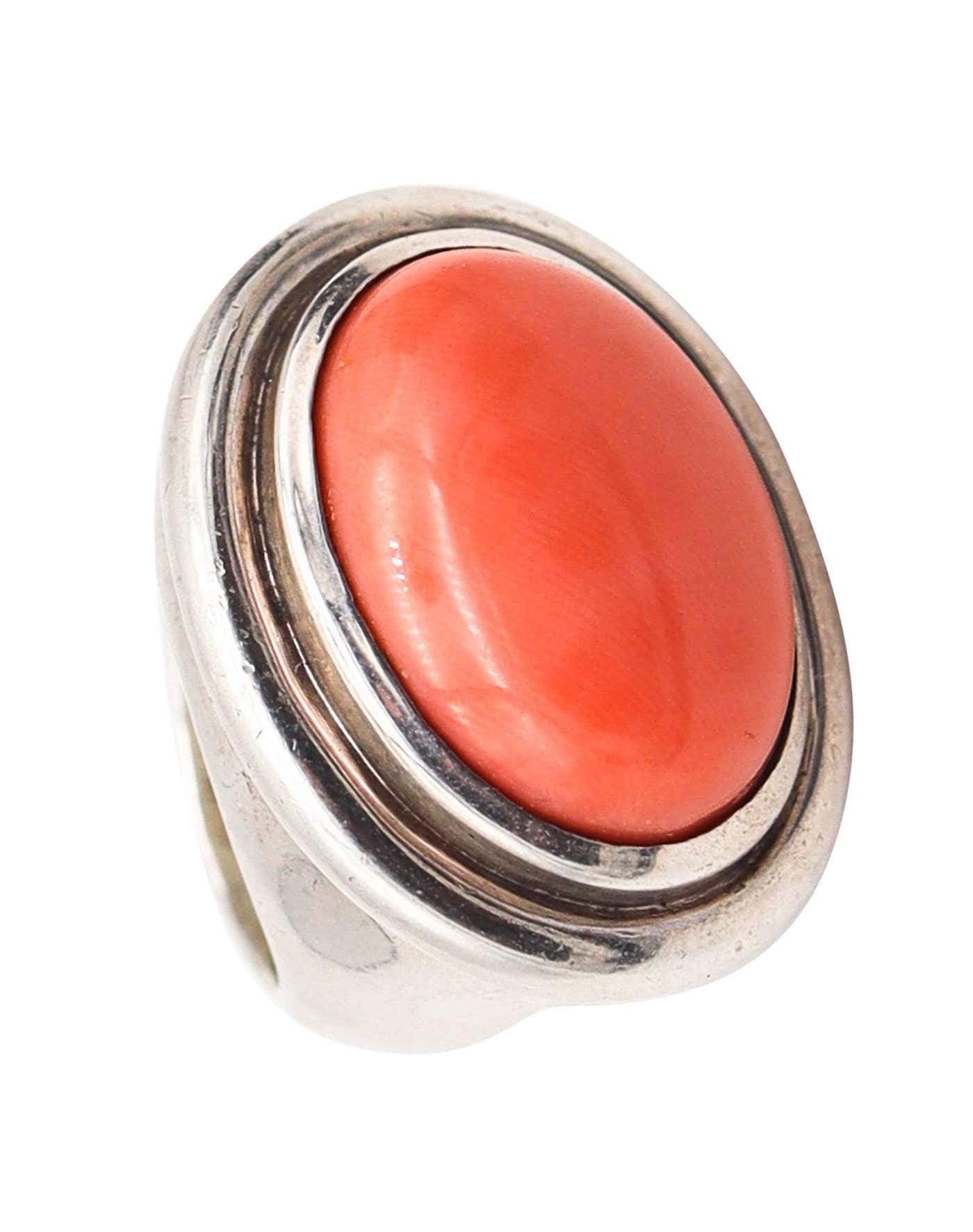 TIFFANY and CO. 1980 Paloma Picasso Massive Cocktail Ring In Sterling ...