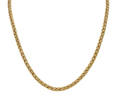 Tiffany & Co. 1980's 14 Karat Gelbgold Vintage Weizen Kette Halskette