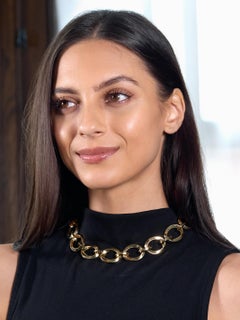 Tiffany & Co. 1980's 18 Karat Yellow Gold Twist Link Vintage Collar Necklace