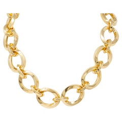 Tiffany & Co. 1980's 18 Karat Yellow Gold Twist Link Vintage Collar Necklace