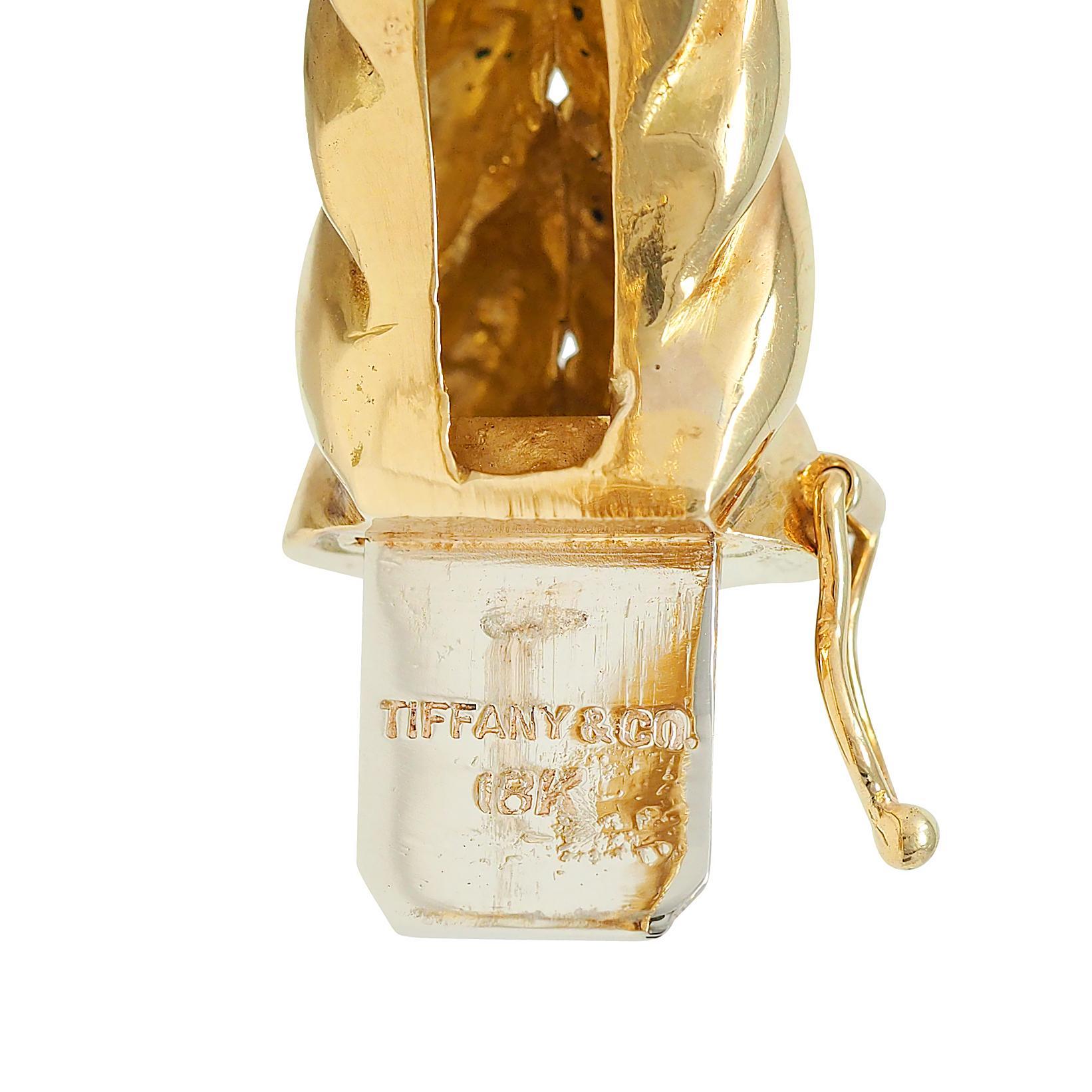 Tiffany & Co. 1980, braccialetto vintage a intreccio in oro giallo 18 carati in vendita 5