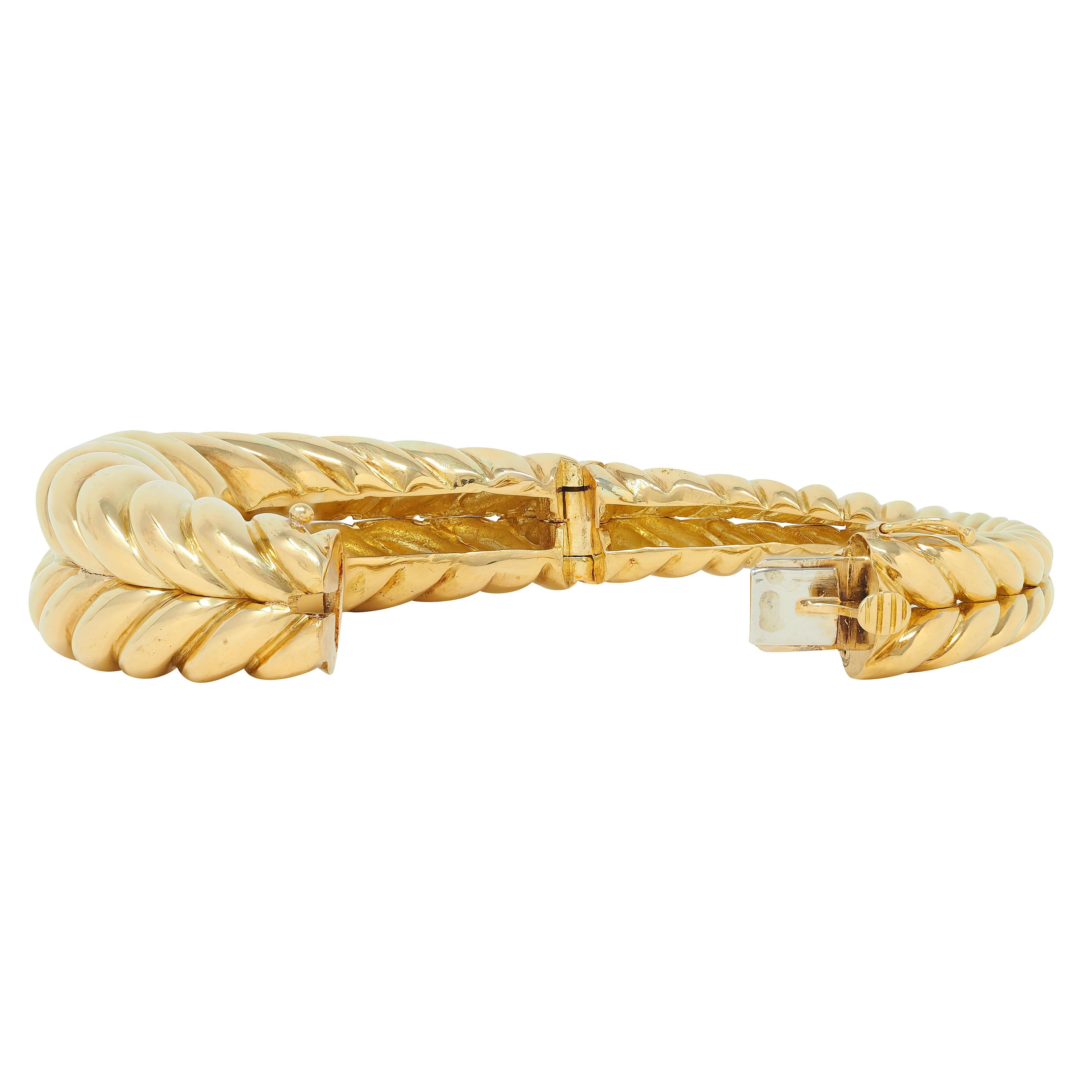 Tiffany & Co. 1980, braccialetto vintage a intreccio in oro giallo 18 carati in vendita 1